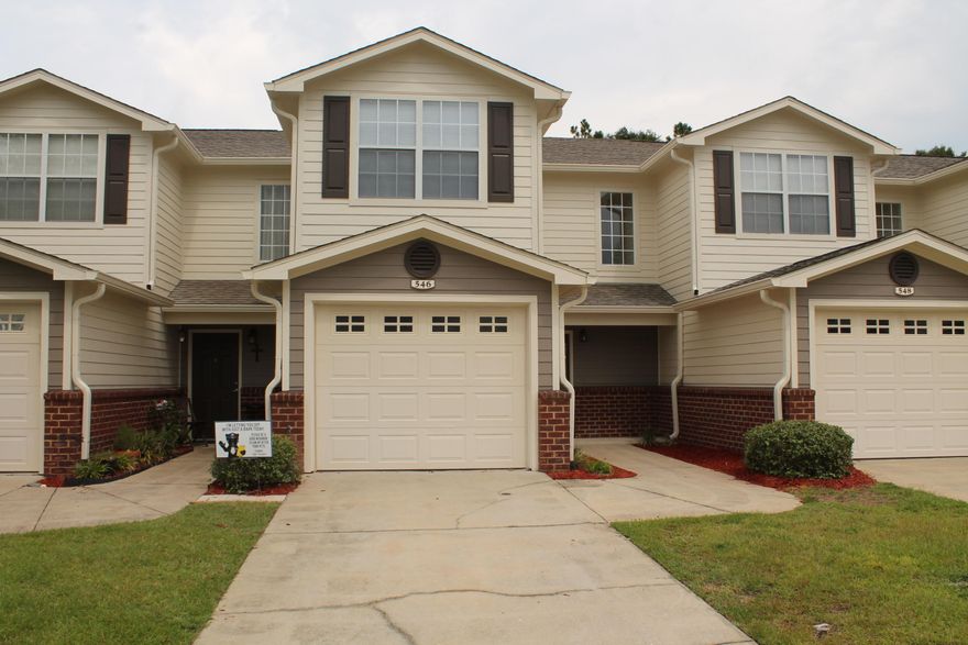 One of three new listings for 3 Bedroom, Move-In-Ready townhomes on the market in southwest Crestview! Plus, living in Eagles' Landing allows you to bypass the daily traffic nightmare of Hwy 85, from P.J. Adams to I-10! Use the south entrance to Eagles' Landing, off of Antioch Rd., and you miss most of the Hwy 85 daily gridlock! In addition to the kitchen and combined living / dining area, this floorplan features a 1/2 bath / laundry room combo on the bottom floor; and 3 BRs upstairs. Off the back patio is open common space, so you won't feel crowded in!
(Photos are representative of Eagles Landing properties, and may not be of this specific townhome. Do not rely on photos for style / color of flooring / paint.)