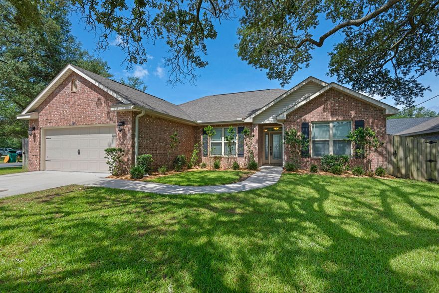 Beautiful home just 4 years old! Granite counters, stainless steel appliances, open floorplan, and 2 car garage. Situated on a corner lot, the yard has a lawn pump and sprinkler system and is privacy fenced. The master suite has dual vanities, garden tub and separate shower. Large master closet. Pet friendly (dogs/cats 25lbs or less). Weekly yard service included. Available for move-in!