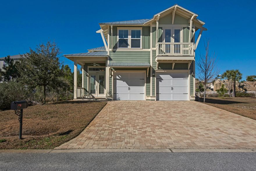 Set against the incomparable backdrop of the Cypress Breeze Plantation pool, this never rented, barely used Emerald Homes' Catalina plan is a rare poolside offering in the soon-to-be-gated community. Its 4 bedrooms and 3 1/2 baths can easily accommodate 2 families or several generations of one! A generously proportioned stone-topped island delineates living & dining from exhibition kitchen in an open arrangement that emanates around a gas fireplace on the first floor. Full of natural light, the collective space is trimmed in gleaming, white triple-crown molding with richly contrasting wood floors and delivers welcome views of the lagoon-style pool, its pleasing waterfalls, and surrounding landscape. Two masters with en-suite baths & private balconies elevate the