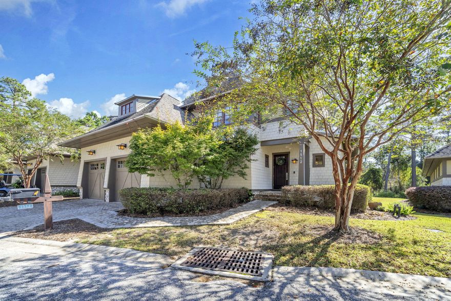 After entering the gate into Wild Heron, you realize you are in a ''Coastal Sanctuary''. Minutes from the beaches and 30A, you immediately feel at one with nature, away from the crowds. This guarded and gated community offers calm and security for both full time residents and second homeowners in this carefully planned low density development of 734 acres. This beautiful townhome is part of an 8 unit condo association that offers luxury living with low maintenance and lives like a single family home. It even has a two car garage! The association takes care of all exterior maintenance, landscaping, master insurance, and pest control. The units are handsome Coastal Craftsman designs by renowned Dungan Nequette Architects. Upon entering the through the foyer, you look into the light filled great room with beamed ceilings, gas fireplace and a large bank of windows that showcases the conservation land behind the home. The spacious kitchen is off the great room, with a breakfast bar, high end stainless appliances, and a wine fridge, quartz counter tops and updated tile back splash. Off the kitchen is a large walk in pantry with a washer and dryer and laundry sink. The powder bath is located off the kitchen and great room. The great room has an updated fireplace and a built in bar. There is a screened in porch off the great room on the first floor overlooking conservation land. Hardwood floors throughout, tile in all baths with Kohler Memoir faucets and fixtures, granite counters in the baths, 8ft solid core doors. One Master is on the first floor (currently used as an office) with a large bathroom, dual sinks, separate tub and shower, and a walk in closet. The light filled staircase takes you to the second floor with a guest room with an ensuite bath, as well as a sitting room/office (currently used as a craft room) There is a large second master bedroom on the second floor, with a private screened in porch. The second master bath has dual sinks, and a separate shower and tub, and a walk in closet with built ins. Wild Heron has a lakeside community pool, fitness center, boathouse for kayaks and paddle boards, community dock, boat slips, fire pit, and miles of walking paths through the community. Golf and tennis are available with memberships through Clubs of St. Joe. To learn more about the community visit www.mywildheron.com