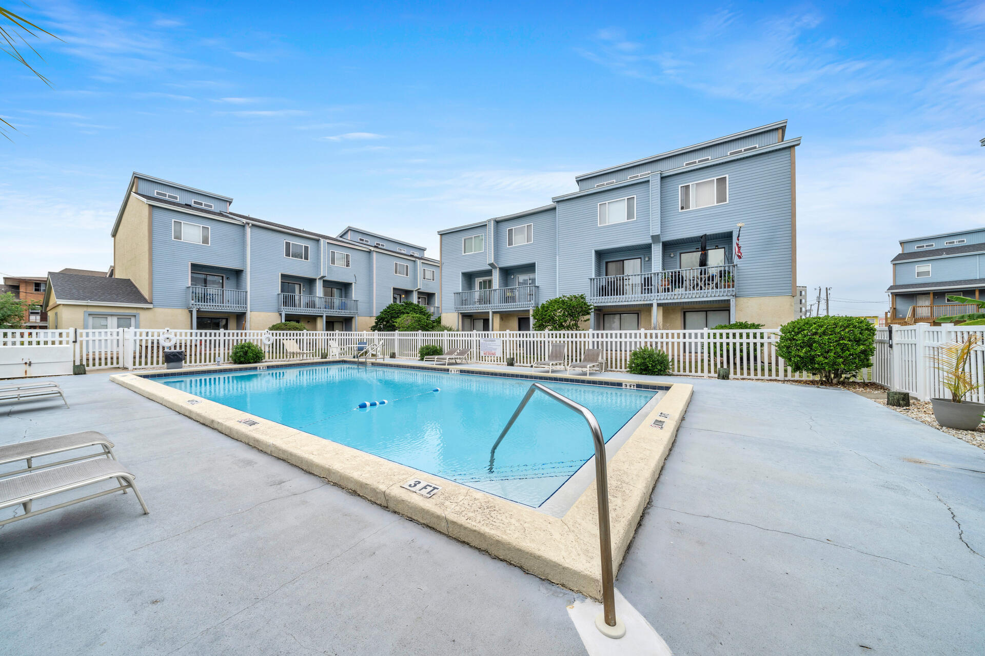 Welcome to Commodores Landing on Okaloosa Island! Unit 202 is a 2 bedroom 2 1/2 bathroom second floor unit WITH a third floor bonus room that is big enough for 2 beds. The complex is waterfront, with a community pool and dock slips which are available to rent by owner on a first come basis for $40 per month. Beach access is a very short walk from condo as is restaurants and entertainment. Commodores Landing allows both long and short term rentals.