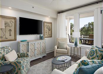 BAY VIEWS! Excellent rental income! 3406 Lasata- completely renovated and professionally designed in trendy coastal style. With stunning furnishings and upscale finishes, this one bedroom, two bathroom property offers the utmost in beach condo luxury. The decor's neutral colors and textures peacefully reflect the natural beauty of the beach. You will love the location - walking distance from the Baytowne Wharf shops, entertainment, and restaurants. The sparkling lagoon swimming pool and hot tub are just downstairs, and the beach is a short tram ride away. Remarkably stylish, yet designed with comfort in mind, this Lasata condo is in the center of it all. A must see!