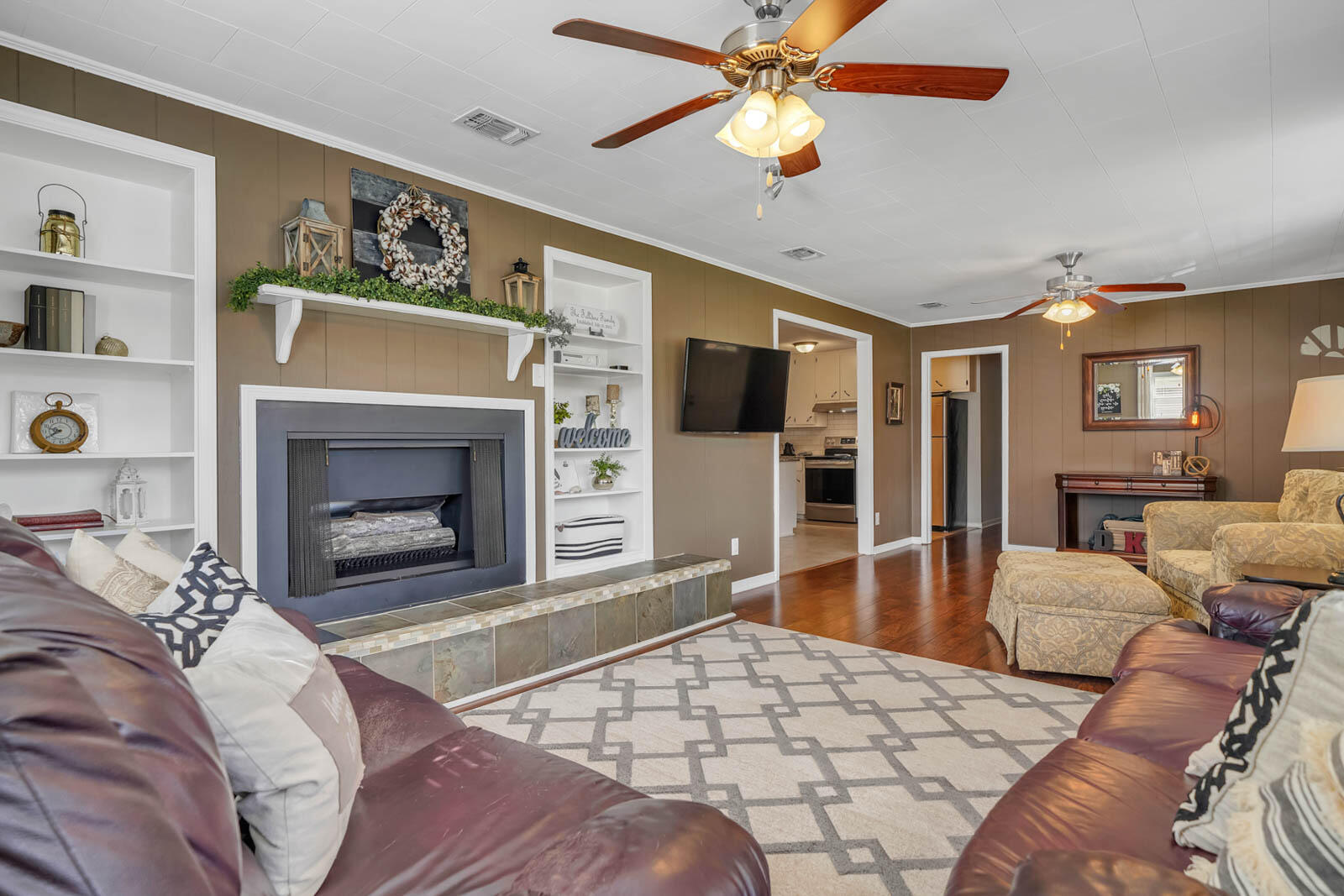 They say home is where the heart is, and this home has plenty to love. Conveniently located near anything and everything, from shopping, restaurants, downtown Fort Walton Beach, sandy beaches, and easy base access. As you enter the home you are greeted by the large family room with its welcoming fireplace. From there you enter the kitchen with its tile flooring and bar seating. The kitchen leads you to the covered back porch area, perfect for entertaining and enjoying the outdoors without fighting the FL bugs. The home has hard flooring in the main areas and carpet in the bedrooms. Home also has plenty of storage and all bedrooms are spacious. Roof is 2011, hot water heater is 2020, hvac was replaced in 2012 with a new outside condenser in 2020. The home has copper wiring.