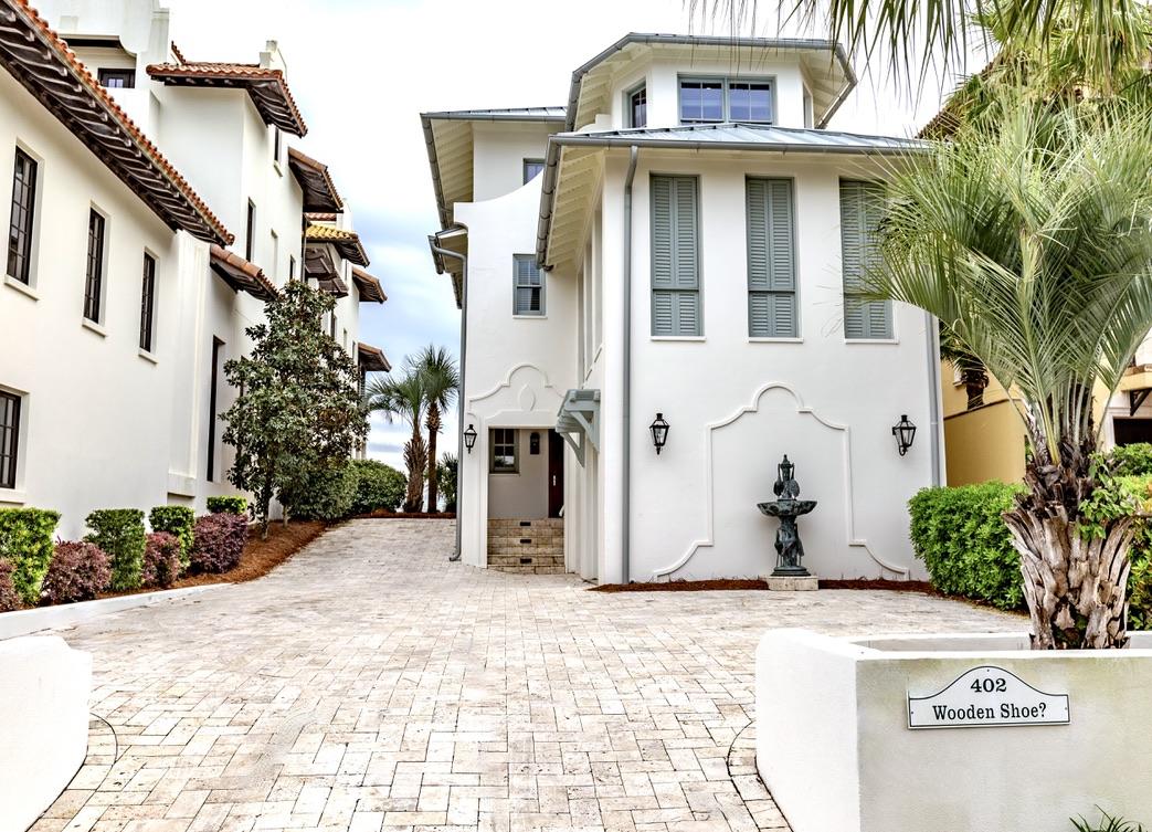 Beach homes like this well-maintained, stunning CB/stucco gulf-front beauty in gated Carillon Beach rarely come available on the open market. Boasting 5 BR, 5 1/2 baths Wooden Shoe, so named by its  Dutch owners, sits high atop the dunes and offers multiple stunning gulf views.  Open floor plan with expansive kitchen featuring Viking appliances and ample cooking/dining space. There is an elevator and separate living space w/ wet bar and ice-maker on the ground level.  Has new roof & gutters. Confirmed rental bookings to date for 2021 total 238k. Space to build guest house and/or swimming pool, subject to approval of CB Design Review Board.  Carillon Beach is a quaint, gated, New Orleans style enclave featuring 3900 linear feet of never-crowded, semi-private white sandy beach on the gulf.