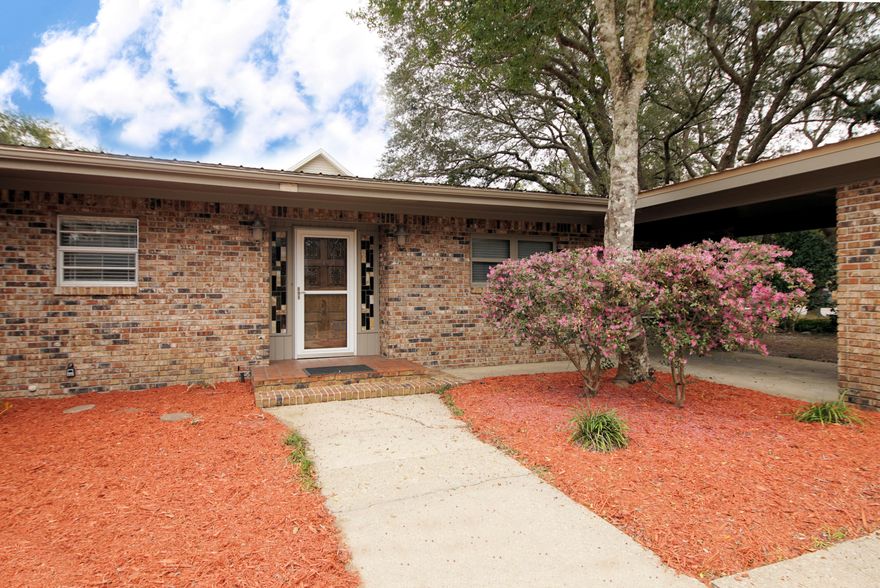 Back on the market! POOL AND AMAZING LOCATION! NEW HVAC SYSTEM INSTALL FIRST WEEK OF MAY. Nestled in a charming neighborhood and waterfront community of Valparaiso, this home is just outside of the east gate of Eglin AFB and minutes from top rated schools. Tons of opportunity to make this your perfect  hideaway house. All brick, oversized lot, plenty of outdoor storage space, updated interior, 3 substantial sized bedrooms, metal roof, chlorine pool, perfectly situated under the oaks in the well established Valparaiso community and walking distance to a waterfront park. This quaint Valparaiso home is a gem!