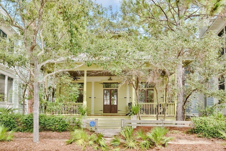 Come discover the perfect coastal beach cottage in Watercolor. This lovely home was built by renowned custom home builder, John Logan. An ideal beach cottage, with many interesting features and details, like the pitched tin roof, oversize transom windows, and wide wall wood paneling to name just a few. The screened back porch will surely be one the many favorite rooms you will enjoy family time in this cottage at the beach. The first floor has three king bedroom suites each with its own bathroom. There is also a separate powder room located near the living dining area. The second floor has a fourth bedroom with three queen beds and a full bath with tub and separate shower. The kitchen and living area are very spacious with high ceilings.