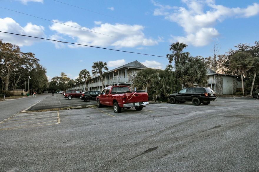 CUTE FURNISHED CONDO, Nice wood floors, upper unit so no one will be walking above you, LOW HOA fees have been $167 for 15 years. Deep bath tub for relaxing, laundry facilities in complex, Nice pool, designated parking place