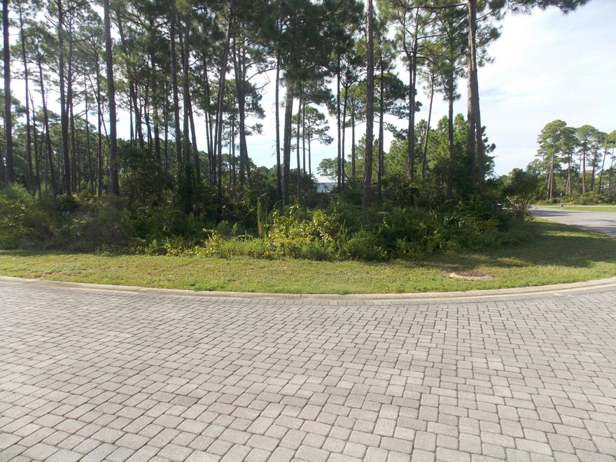 Beautiful wooded corner lot in Frangista Beach. Pavered roads, gated community, club house and pool, and just minutes from the beach. Build your dream vacation home here and enjoy all the amenities the community has to offer. Close to dining, shopping, and water activities. We have additional lots available as well. Buyers are responsible for verifying all dimensions, measurements, setbacks, utilities, and environmental assessments/restrictions.