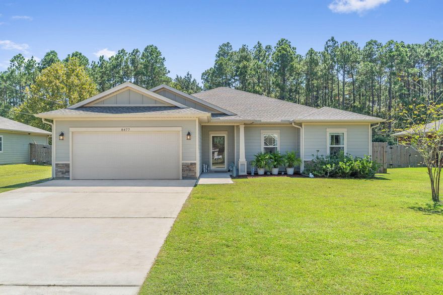 This 2018 Craftsman style home is almost better than new and waiting for YOU! This MOVE-IN READY home is sure to check ALL your boxes and then some! The large backyard provides plenty of space for activities and entertainment. Or if you prefer not to get eaten alive by Florida Bug, you can hang out in the relative safety of your screened-in porch! Inside, you can strap on your Heelies and glide around the kitchen/living/dining area! If Heelies aren't your thing, that's cool - you can still move around freely and comfortably! If you're feeling a little dirty, you can retreat to the master suite - and straight into the walk-in shower! Look, let's face facts - when you picture your life in your new home, it's impossible NOT to picture your life HERE! So...what are you waiting for?!