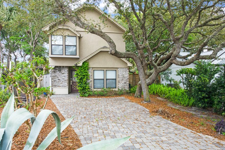373 Pelican Circle is located in the gated gulf side community of Camp Creek with its own PRIVATE deeded beach access. Enjoy the 30A lifestyle that will delight your senses in this beautiful and inviting 3-bedroom home ideally located on the south side of Highway 30A. The main living space is an open floor plan concept with a spacious living room and kitchen and a lot of natural light throughout. The kitchen has been upgraded with modern stainless-steel appliances. Two of the three bedrooms have their own ensuite bathrooms. Out back you will find a beautifully landscaped yard with stone accents and lush greenery.Inlet Beach offers many dining and entertainment options and is in close vicinity to Seaside, Alys & Rosemary Beach.