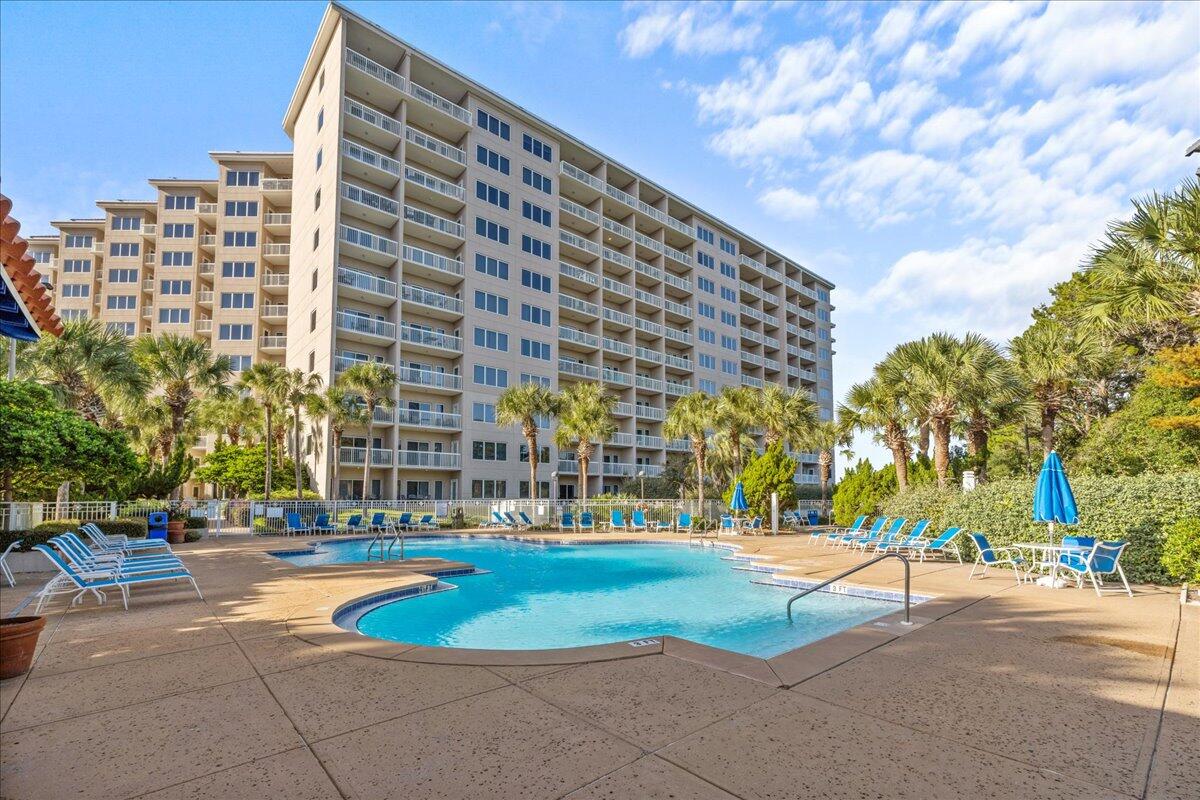 12 month lease! This 2br/2ba is located in the Summit at Topsl Resort.  The inviting 2-bedroom, 2-bathroom condo offers a spacious and comfortable retreat with a prime view over the resort's sparkling pool from your private balcony. Step inside to find a well-designed layout that brings in plenty of natural light, showcasing an open living area perfect for relaxing or entertaining. The kitchen, equipped with modern appliances, opens to the dining and living areas, creating an effortless flow for gatherings. The primary bedroom offers a serene escape with ample space and an en-suite bathroom, while the second bedroom provides comfortable accommodations for family or guests. Enjoy the easy access to Highway 98 and shops at Grande Boulevard, Ocean Club, and Sandestin Resort.