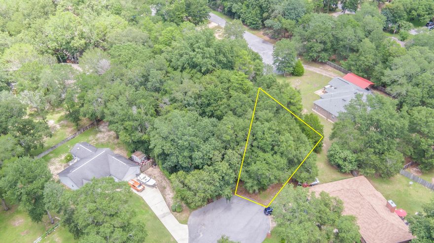 Looking for a cul-de-sac lot in an established neighborhood? This is the parcel!! Great home site located 15 minutes from the Mid-Bay bridge, so location is not an issue. It can be bundled with the adjacent lot!