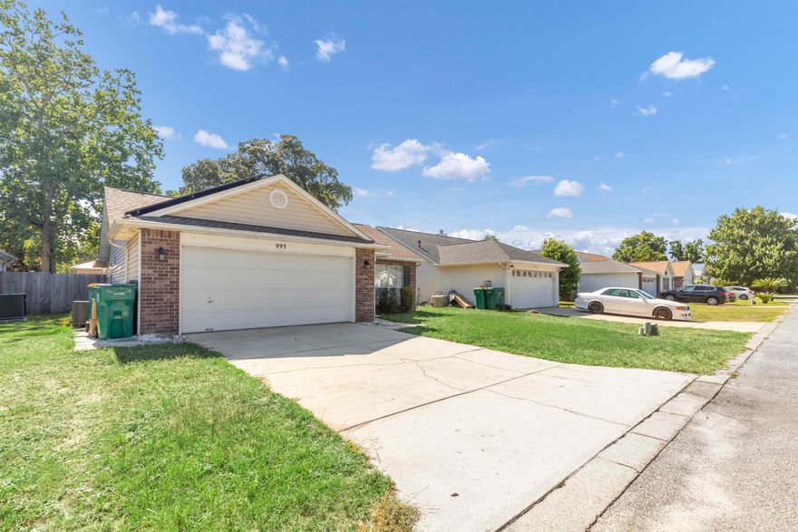 Snag this rental before it's gone! This is a clean, upgraded, move in ready home that offers a VERY low power bill. With solar energy installed, current power bill is $20-30/month. This home offers 3 bedrooms, 2 full bathroom, attached garage, seperate laundry, large pantry and fenced in back yard. Pets are welcome with fee and restrictions. Located just miles from both Eglin and Hurlburt AFB. Move in same day as applications!!