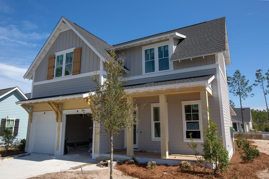 This Coral Bean with study plan offers 2,450 square feet, 4 bedrooms, and 4.5 bathrooms. Quality features include 10' ceilings on the first floor, Medallion wood flooring throughout, Quartz countertops throughout, LED under-cabinet lighting in kitchen, a built-in dry bar with upper and lower cabinets + glass-door uppers, stainless steel appliance package + upgraded vent hood and microwave drawer, shiplap accent wall in the living room and in the master bedroom, and a stub for gas grill off the back porch. Please verify builder-chosen upgrades/options with sales agent. Estimated Date of Completion is March 2019.