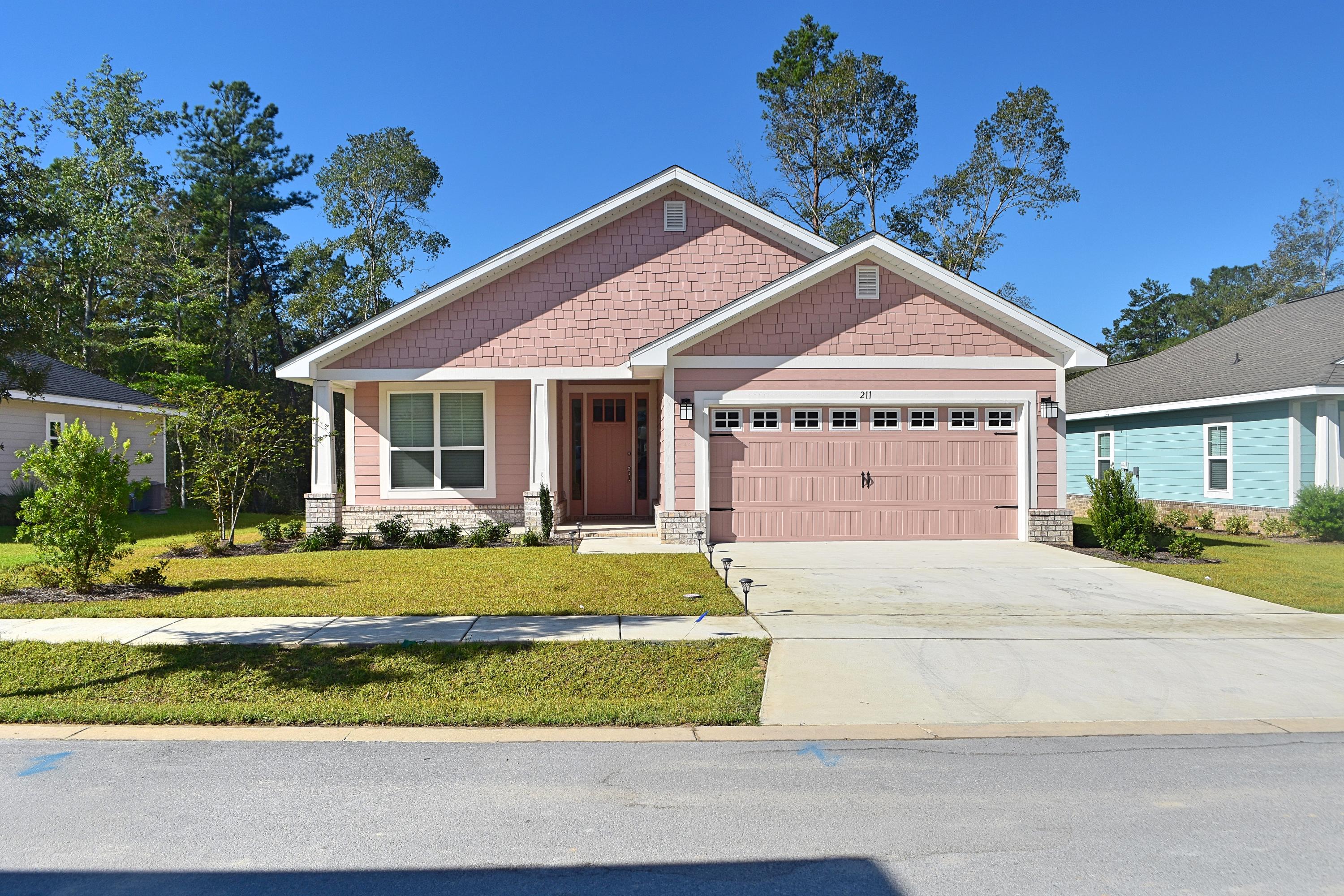 Available in Lafayette Creek Landing, 4 bedroom 2 bath Craftsman style Cottage located off of Marquis Lane near the new Publix shopping center at the SE intersection of HWY 331 and HWY 20. Eat in kitchen as well as separate formal dining. Luxury Vinyl Plank flooring throughout. Granite Countertops. 2' Blinds. Covered back lanai overlooks green space preserve for added privacy. Stainless Steel Refrigerator, Gas Range, Dishwasher, and built in Microwave included. Natural gas hook up for grill on back of the house. Split bedroom floor plan. Separate tub and shower in Primary bedroom. Garbage and lawn maintenance included.