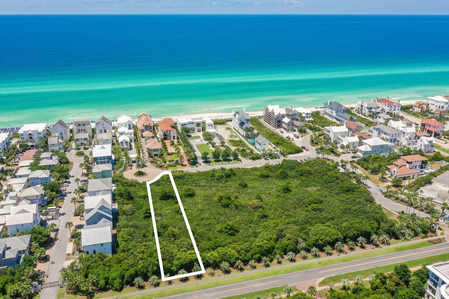 Located in the gated, gulf-front community of Paradise by the Sea, this second-row homesite offers nearly one half of an acre with sixty feet of width and extraordinary depth enabling unique design possibilities. Paradise by the Sea is comprised of 51 expansive homesites, 1,700 feet of private beach frontage and no build-out time requirement. This exclusive community offers remarkable privacy and tranquility while being perfectly positioned between Rosemary Beach and Alys Beach allowing for close proximity to renowned shopping, dining and entertainment.