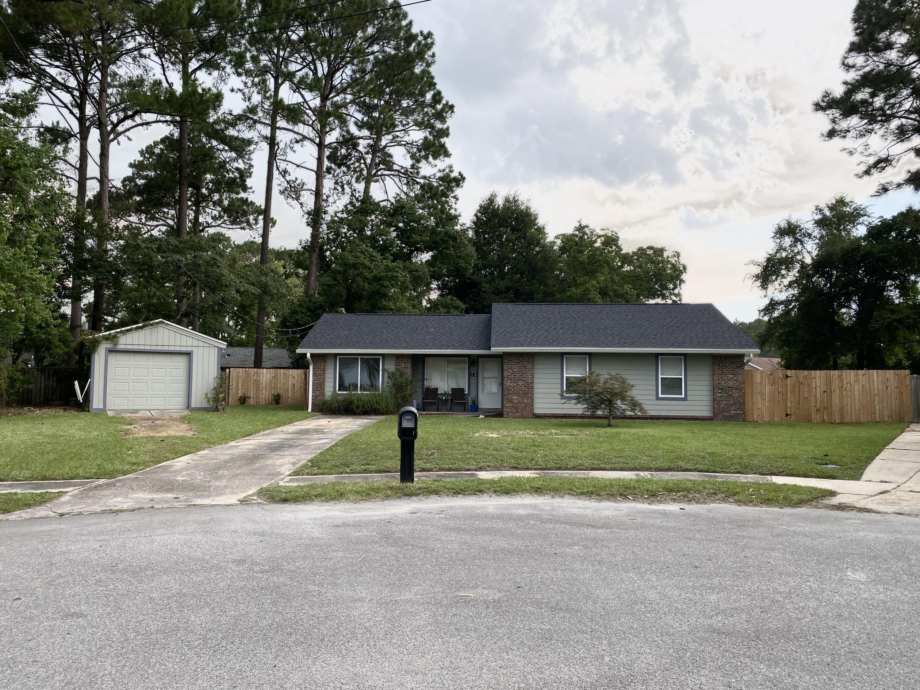 Great Location close to both Eglin and Hulburt A.F. Bases! Green Acres area so close to Beal, Racetrack Rd as well. A well maintained 4B 2BA home with newer roof, AC, Hardy Board siding with fresh paint and renovated 4th bedroom. Laundry room is spacious, and washer/dryer conveys! Galley Kitchen that is user friendly has newer stainless-steel appliances, granite counter tops. Baths have granite countertops as well. HUGE privacy fenced in back yard with detached garage can also be a workshop. There is a yard building for your lawn equipment. Ready to move in at this price it won't last long! Buyer and Buyers agent to verify all dimensions and anything deemed important.