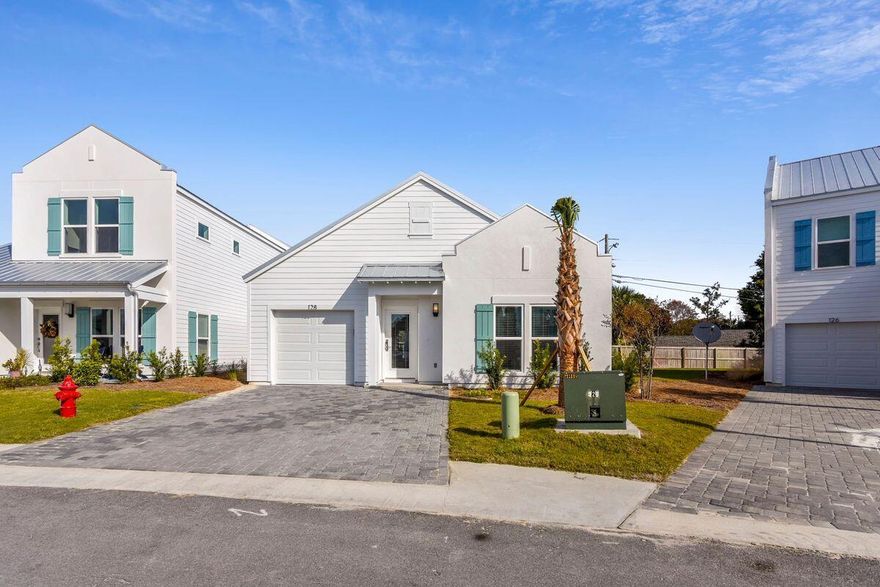 New gated subdivision living a half-mile from the beach makes this three-bed, 2-bath home a jewel at Shorewalk in Panama City Beach. Built by Bluescape Homes in 2019, this home is ideal for full-time residents or second-home buyers who desire a community pool and want to be within walking of the beach. The 1,558-sq.-ft. home features luxury vinyl plank flooring throughout the living and sleeping spaces with tile in the baths. A light and bright kitchen is complete with granite countertops and stainless steel appliances and flows into a comfortable dining space and living room. A one-car attached garage adds to the conveniences in this home, which is being sold fully furnished. Shorewalk is easily accessible from the airport and all of the attractions, shopping and dining.