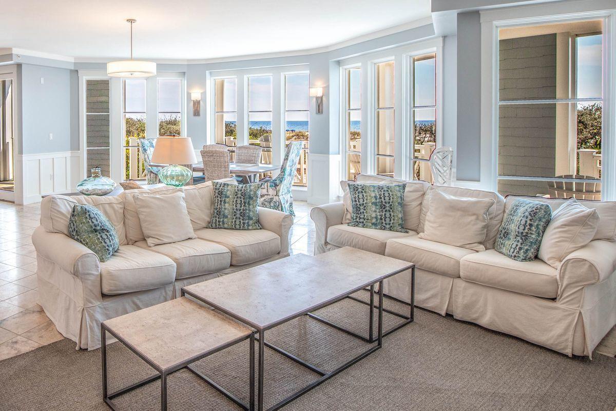 Experience gulf-front living with impressive views and updated interiors from this rare first floor single story Watersound Crossings unit. Ideally situated steps from vast beaches and undisturbed dunes, this condo has expansive open living, gourmet kitchen and wonderful room to entertain large groups. Each spacious bedroom has en suite baths to maximize guest privacy. The owner's suite features access to the porch, large bath with oversized walk-in closet and spa bath. Outdoor living seamlessly connects to the boardwalk leading to the dedicated Crossings pool, the picturesque Watersound Bridge and vast undisturbed sand dunes and beach. Enjoy dune lake access for paddling and kayaks, boardwalks, fitness center and multiple pools. As an added bonus, this unit comes with a detached garage.