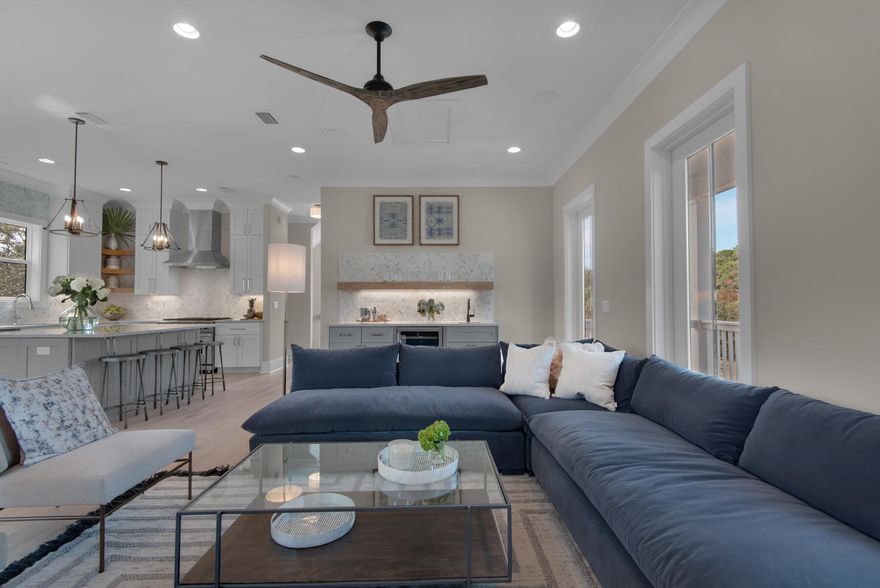 This beautiful custom home is located in the exclusive gated community of SeaNest Village & these homes rarely come on the market. This private community is nestled among the gorgeous scrub oaks in the heart of Seagrove Beach off of 30A. This house offers the highest-quality construction & modern designer finishes. Every element of this home was thoughtfully selected to highlight the coastal lifestyle while celebrating gulf views from the 3rd-floor master oasis. This home is being sold furnished, features rental projections over $80k, & is walking distance to deeded beach access for SeaNest Village owners. This is a unique opportunity to own in one of 30A's quaint private planned communities. This small gated community of only 42 homes offers an infinity-edge pool,