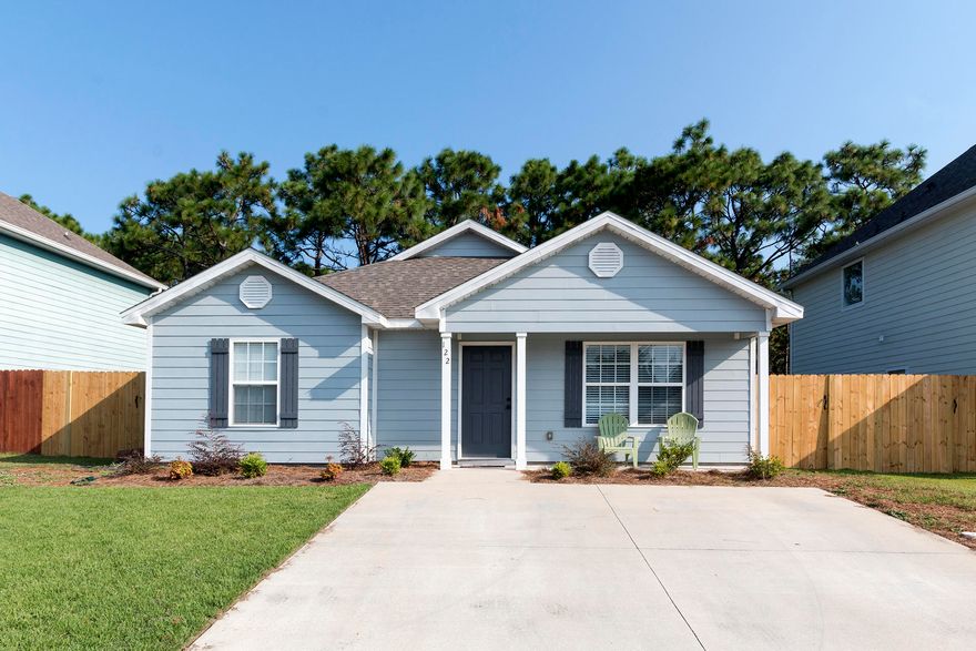 Great 3BR/2BA home with many upgrade and in amazing neighborhood. As you enter the home you are greeted with tile & laminate wood flooring throughout. The living area is opened with vaulted ceilings and recessed lighting. The kitchen has a breakfast bar, granite countertops, stainless appliances and a walk-in pantry. Off the kitchen is a formal dining room with access to the backyard and deck. The Master suite is large with tray ceilings, double vanity, large tub with tile surround, and walk-in closet. There are also two nice sized bedrooms, full hallway bath, & a large laundry room. This home is centrally located and just a short drive to the beach, shopping, restaurants, and entertainment.