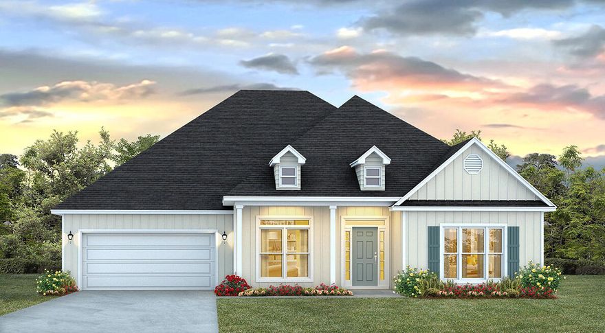 The McKenzie plan is a beautifully designed 5 bed, 3 bath home with over 3000 sq ft . This home is not located in a subdivision, so there is no HOA. As you enter this home you will find a formal dining area and a perfect space for a study or office, off the foyer. The family room is open and spacious to the kitchen and breakfast area. The kitchen has gorgeous granite countertops with undermount sinks and stainless-steel  appliances, including a stove microwave and dishwasher.  Bedroom one features tray ceilings and large bath with separate tile shower and large soak tub,