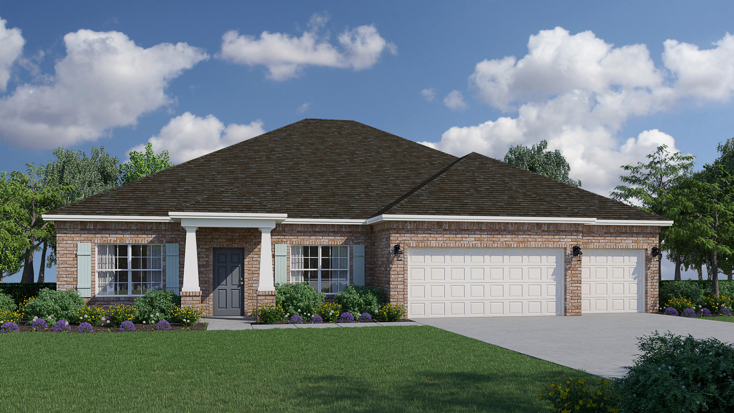 Eden Model has 3 bedrooms and 3 full baths, upgraded cabinets, quartz countertops, and enhanced luxury flooring. This is our new Cornerstone product in Parkview at Hammock Bay. Hammock Bay has 3 community pools, large clubhouse, state of the art gym, tennis and pickle ball courts, and miles of walking and bike trails.