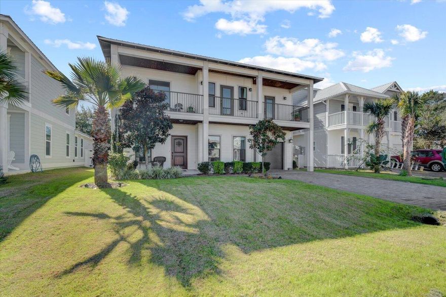 Own a ''like new'' custom home in Frangista Beach w/5 minute walk to private beach access!  4 Bed/3 Full Bath (1 Bed/Bath on main level), Open-Concept, kitchen island, stainless steel appliances, quartzite countertops, no carpet (wood & tile only), walk-in pantry, lots of natural light, large master suite, spacious Loft, 724 sq ft of covered porches, fenced back yard w/room for a pool, never rented - owned by builder kept in immaculate condition, 2 car tandem garage that opens to back yard - great for beach toys & entertaining!  Landscaped yard, paver driveway, & so much more! Villas of Frangista a gated community w/pool.  This home is 2nd addition - has private gated beach access. Rental projections estimate $94K net 26 weeks/year.  Buyer to verify all deemed important information.