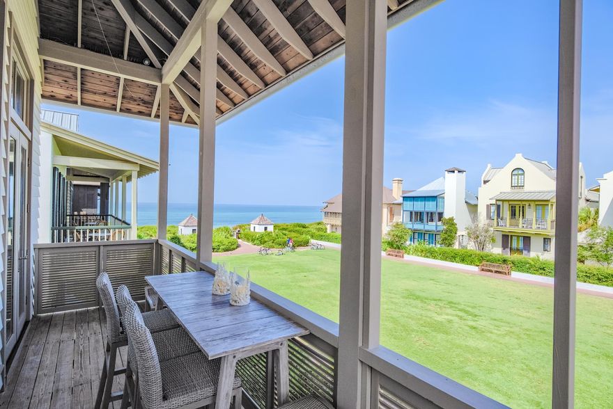 MUST SEE!! Perfectly situated on the highly coveted WESTERN GREEN in the HEART of Rosemary Beach. Picturesque GULF VIEWS from this 4BD/4.5BA masterpiece truly make time stand still. Enjoy community events on the Green, or liven up the mood at The Pearl in 30A's MOST PRESTIGIOUS dining and entertainment district next door. Conveniently enjoy ALL OF THE LUXURY of Rosemary Beach from ONE ULTIMATE LOCATION!NEWLY RENOVATED AND FULLY UPDATED HOME! Private pool w/ waterfall & light features make for an inviting oasis after a day on the beach. Breathtaking views are maximized by reverse floor plan featuring dual living and Master upstairs. 3 Guest Room down. 2 Car Garage. Storage. Pearl Hotel perfect for overflow guests. Rental Machine or 2nd Home Dream.