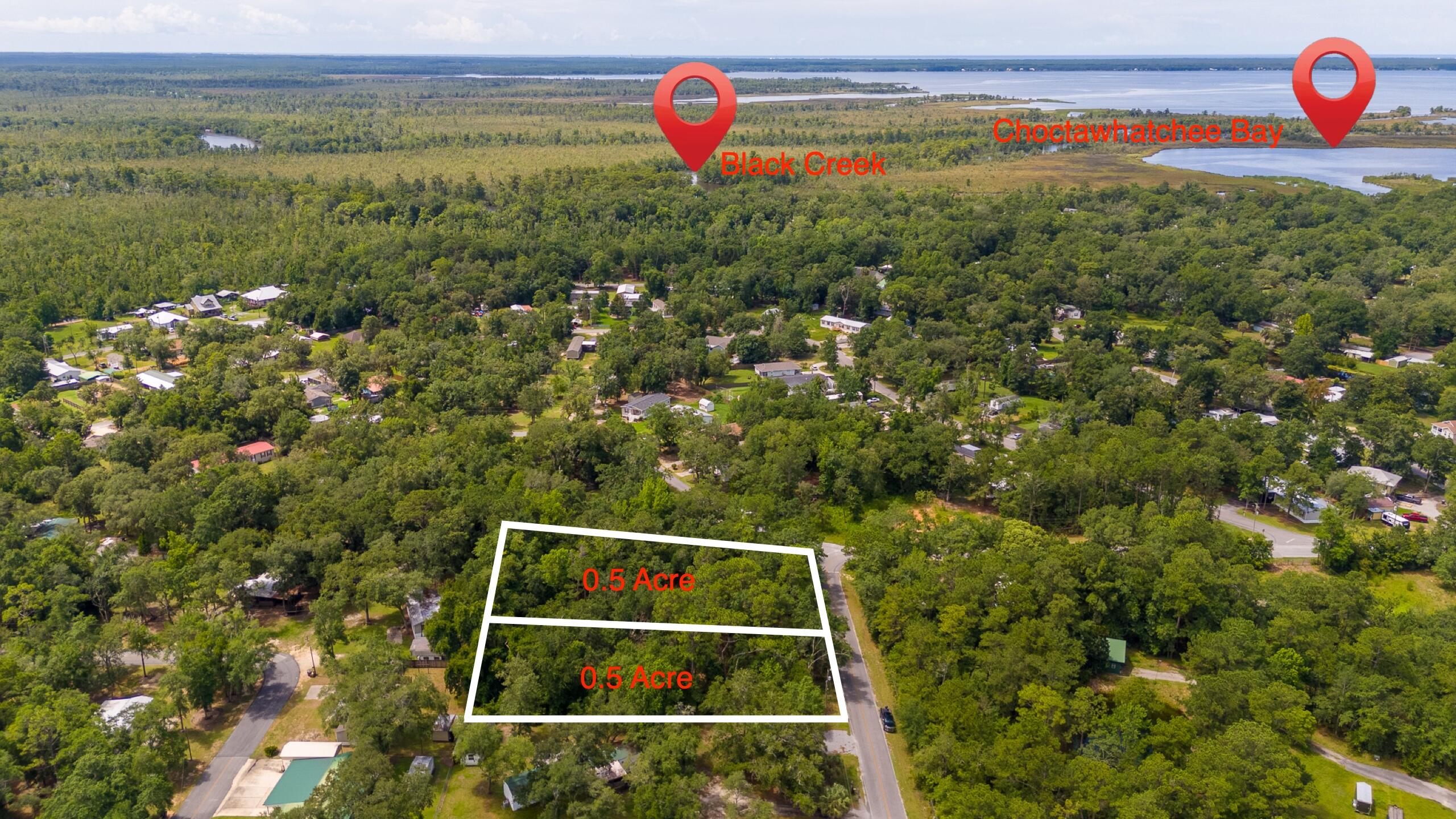 **Prime Lot Location at Black Creek! ** This beautiful, mulched, high-dry lot is in close proximity to Black Creek, which leads to the stunning Choctawhatchee Bay. You can enjoy sunrises and sunsets, fishing, boating, and camping to your heart's content! The property is located approximately 1.5 miles from the popular Black Creek Lodge and RV campground, a beloved destination for years. Black Creek Lodge features a large boat ramp that locals can use for a nominal fee.If you're searching for a comfortable and relaxing spot to establish your dream home or a fantastic retreat, this is it! The property has minimal restrictions, no HOA, is zoned as Rural Residential, and is located in Flood Zone X. This lot truly checks all the boxes! Conveniently, it's just 20 minutes from the world-famous sandy white beaches of Florida's Emerald Gulf Coast. You'll also find plenty of natural beauty, with numerous state parks, springs, and rivers nearby.
The property requires a septic tank, but public water is available (tap fee paid by the seller). The sellers understand that a grant has been issued to bring sewer services to this area in the future, but it's advisable to check with the City of Freeport for confirmation on timelines.
Buyers should perform due diligence regarding building codes and zoning regulations with the appropriate local authorities to ensure the property can be used as intended. While the information in this listing is deemed accurate, it is not guaranteed.
Lot 11 is also available creating over an acre of land. Seize this rare opportunity today!