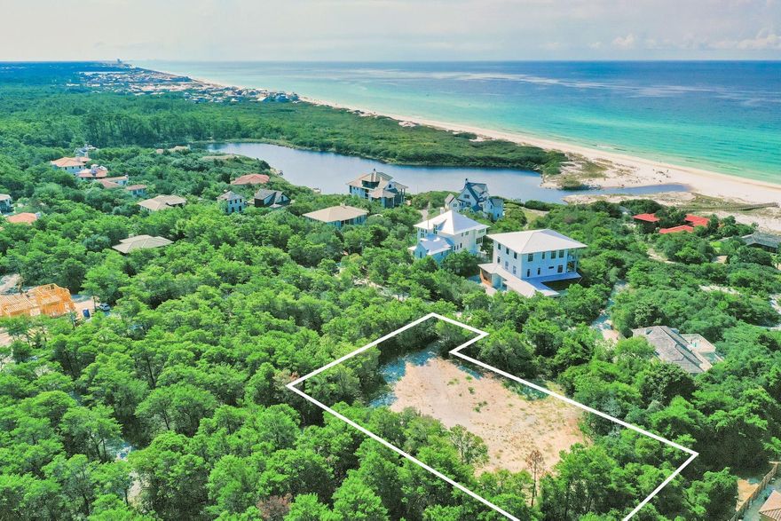 Property is under contract with a kick-out clause in place. Seller accepting back up offers. Unparalleled privacy juxtaposed rich naturalistic surroundings characterize this premier legacy homesite primely located in one of the most exclusive, gated communities along 30A, Bannerman Beach. Bannerman is a boutique neighborhood with only 14 total homesites strategically positioned between Big Redfish Lake and Grayton Beach State Park offering exceptional insulation as a private enclave with unrivaled deeded beach access and premium estate-sized lots which start at half an acre per site allowing for optimal quality of life while still yielding excellent proximity to Seaside, Watercolor and Grayton Beach