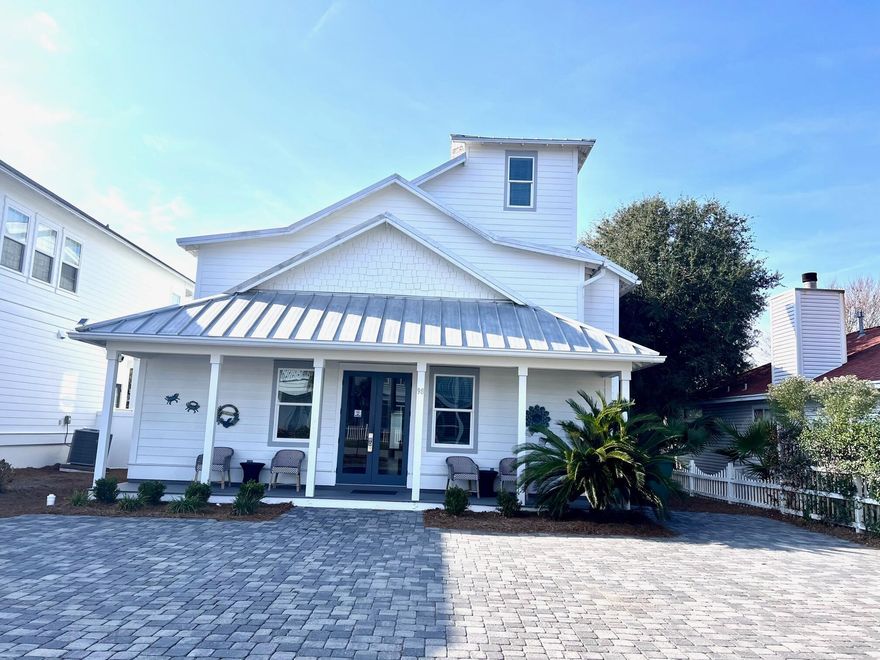 This beautiful modern 6 bedroom, 6.5 bath, custom renovated property in Crystal Beach is what dreams are made of with a short walk to the deeded beach access at the end of the street. Spanning over 3000 SF, this home features high end finishes and huge windows for natural light.  The balconies overlook the oversized sparkling heated swimming pool in the completely fenced back yard for ultimate privacy. The open concept floor plan allows for the ultimate in indoor/outdoor dining experience with a full summer kitchen, seating, and a poolside bathroom.