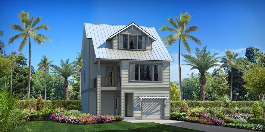 Come buy our Monterey floor plan in our Grande Pointe community in Inlet Beach FL. The Monterey offers 2361 SF Living space with 3 bedrooms, Game room, 3 full baths, and a garage. The Monterey was designed for maximum versatility and outdoor living areas on all three levels to maximize your views and beautiful weather. As you enter the home the first floor has one Bedroom, a Game room, and a full Bath. The second floor has a large Kitchen open to the Dining room and Living room, a covered porch, a bedroom and full bath. On the third floor the oversized master suite includes a huge retreat area, huge walk-in closet and large shower. Boasting luxurious finishes and detail the SANTA CRUZ is a versatile and bright floor plan.