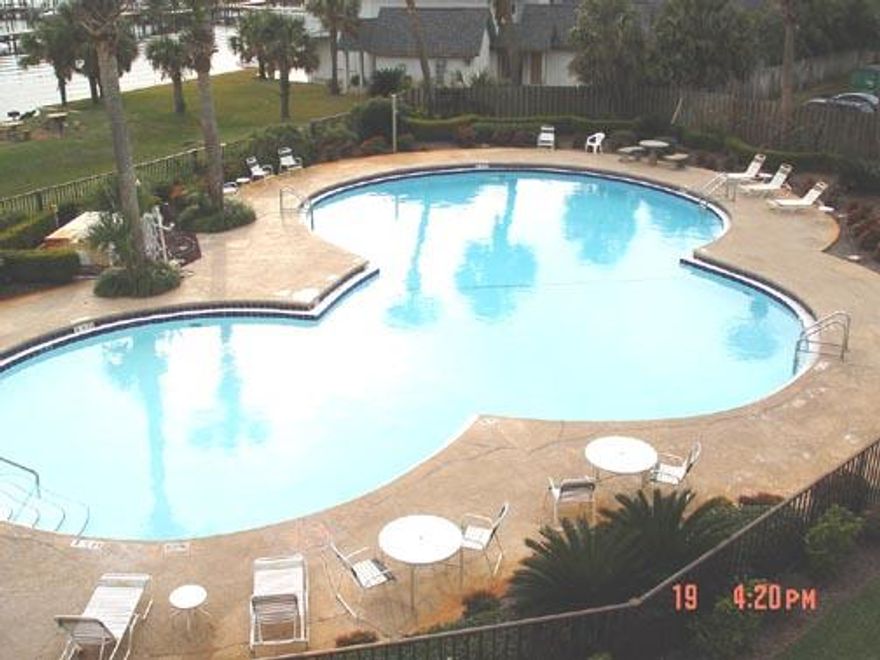 A very nice 3rd Floor, Waterfront Studio Condo. One of the Nicer updated and furnished Units in the complex. Done in a very light, bright and cheerful. Great direct Water View.. and comes with a 42ft Assigned Boat Slip for your personal use, or rent out.. This Condo can be used as your personal Hide-a-way, or rented short and/or long term as you desire. Complex has an On-Site Rental office, or handle yourself. Association Dues cover, Water, Sewage, Trash, Quarterly Pest Control, Cable TV w/2-HBO's, Hi-Speed Wireless Internet, Basic Land Line Telephone, Insurance on the Building Structures, Exterior maintenance, end more... The Boat Slip has water and individually metered electric available at the Slip itself. Don't wait too long, as they are beginning to sell fast,