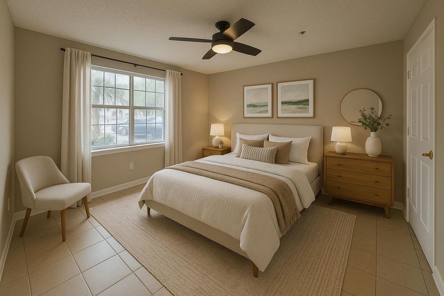 This ground-floor 2 bed, 2 bath unit offers a prime opportunity to enjoy the Destin lifestyle. Clean and move-in ready, it's perfect as a primary residence, vacation home, or investment property - allowing short-term rentals.New HVAC (2022) and new water heater (2021), offer peace of mind on two of the biggest systems in the home.Just a three minute drive from the Gulf of Mexico, steps from the Destin Dog Park, and within walking distance to the sports center, shopping, restaurants, and everyday conveniences like Walmart.This pet-friendly community offers open parking for residents and guests, plus additional space for boats, trailers, and jet skis.HOA includes: clubhouse with fitness center, pool, exterior maintenance/insurance, landscaping, and trash.