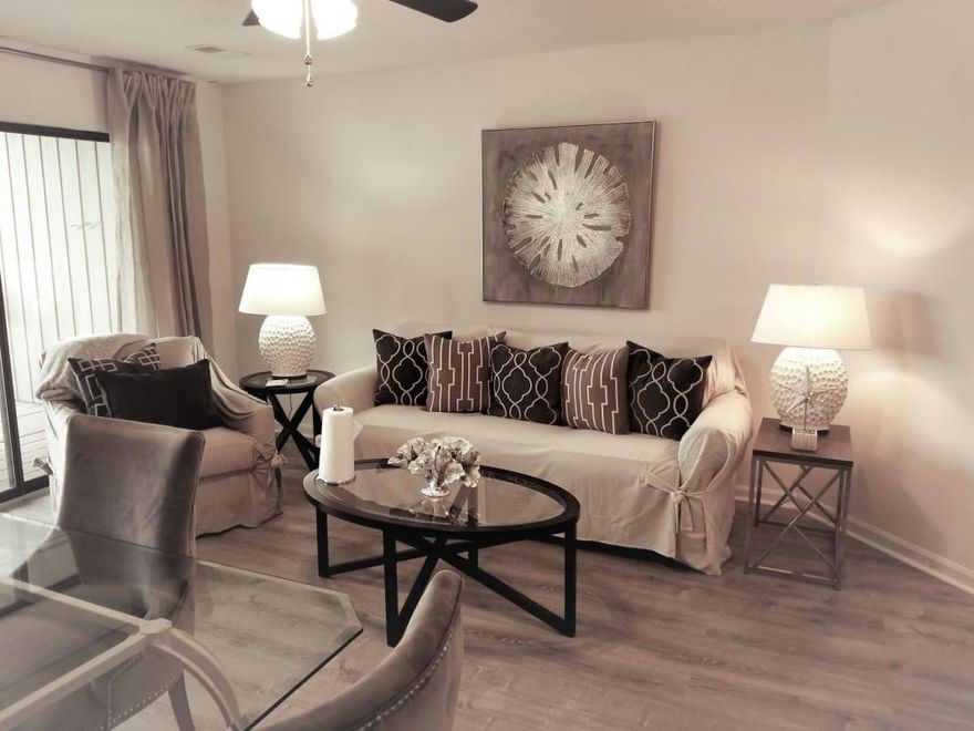 Completely renovated 3 bedroom 3 full bathroom condo located in the sought after Lakefront Villa section of Seascape Resort directly across from the Whales Tail and beautiful blue water of the Gulf and white sand beach. Condo 225 is a two story corner unit with 2 screened porches overlooking Stewart Lake. The main floor host an eat-in kitchen with family room and dining area, large screened in patio and a guest/master bedroom and bath. Upstairs is a guestroom with custom bunks (1 full & 2 twin beds) and private bathroom with new beautiful Carrera marble shower. A large master bedroom with private bathroom and private screened in balcony is also located upstairs. Walk to the beach or enjoy the tranquility of your move in ready, beautifully decorated retreat.