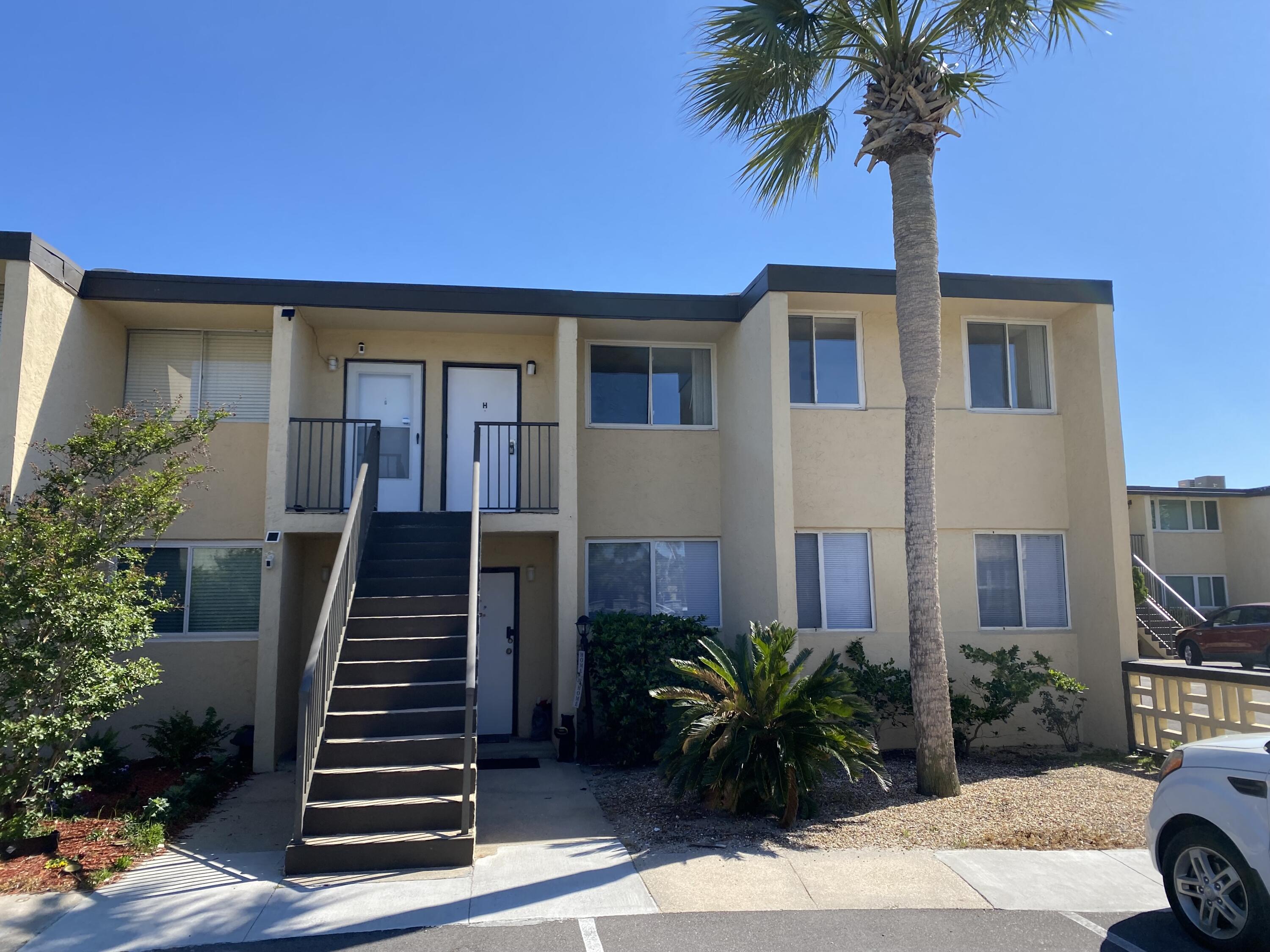 This 1 bedroom 1 bath patio apartment is located within an easy commute to Eglin or Hurlburt Air Force bases, downtown Fort Walton Beach and beaches. No washer/dryer hookup.  But coin operated laundry facility in complex. Community pool and an assigned parking space. Partial sound view from enclosed back room. This is a second story unit, no elevator. All ready for move in! Rent includes pest control, water, sewer, garbage, and yard maintenance.  One year lease, no pets, no smoking, clean credit (minimum 640 FICO credit score required in addition to meeting applicant rental criteria) good and verifiable rental and employment history. Text for more info today!