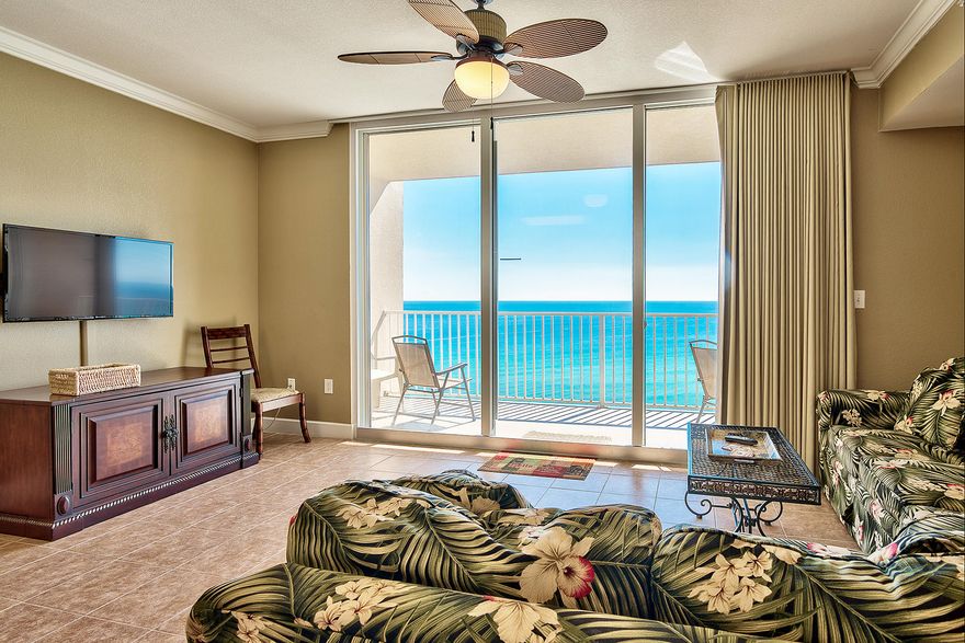 LOCATION. LOCATION. LOCATION. This Tidewater unit is located at a great floor height to maximize your view and features 2 bedrooms, plus a bunk room and 3 bathrooms. This unit is being sold fully furnished, sleeps 8 and is turn key! Tidewater is located in one of best locations on the beach. It is the closest building to the International Airport and 1/4 of a mile to Pier Park! Tidewaters amenities bring renters back year after year. The amenities include 2 outdoor gulf front pools, 1 indoor heated pool, 2 game rooms, 1 restaurant, a convenience store, a huge beach front fitness center, movie theater, 4 hot tubs, saunas, steam rooms, conference room, cover parking, a computer lounge, library/game area, beach chair service and a beautiful owners lounge located on the 30th floor.