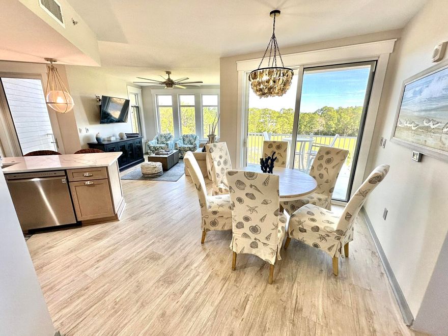 Are you looking for an investment rental that is consistently occupied?  If you can get in to see it between guest stays, look no further with the flexibility of renting this beautifully remodeled lock-off Unit in Elation as a 2 bed/2bath or individually as a 1 bed/1 bath and a studio!  Enjoy the nature and quiet on your private covered balcony overlooking the golf course and serene lake. Conveniently situated a short stroll from the action and entertainment of Baytowne Wharf, the Conference Center, and full-service marina.  All the fantastic amenities that Sandestin Golf & Beach Resort provide are a cart ride away. With an abundance of natural light from all the windows and beautifully decorated with unique appointments, high-end furnishings and appliances, this Corner Unit is a stunner!