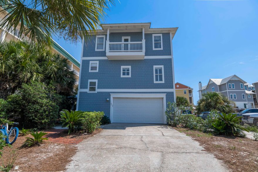 Incredible opportunity to own a piece of paradise just one tier back from the beautiful Gulf of Mexico! Amazing value for this close to the Gulf in Seagrove. This 5-bedroom, 5.5-bath home enjoys views of the Gulf & a private pool while offering easy access to the beach with public access just east on Beachfront Trail. The ground floor features 2 guest bedrooms each featuring two double beds, ensuite bathrooms and additional sitting areas. Both bathrooms and one of the bedrooms has brand new laminate flooring and there it tile throughout the rest of ground floor. There is a full size laundry room & direct access to the private pool area - perfect place to unwind or catch some sun! The second level encompasses a grand living area, kitchen & dining area and fantastic balcony with Gulf views.