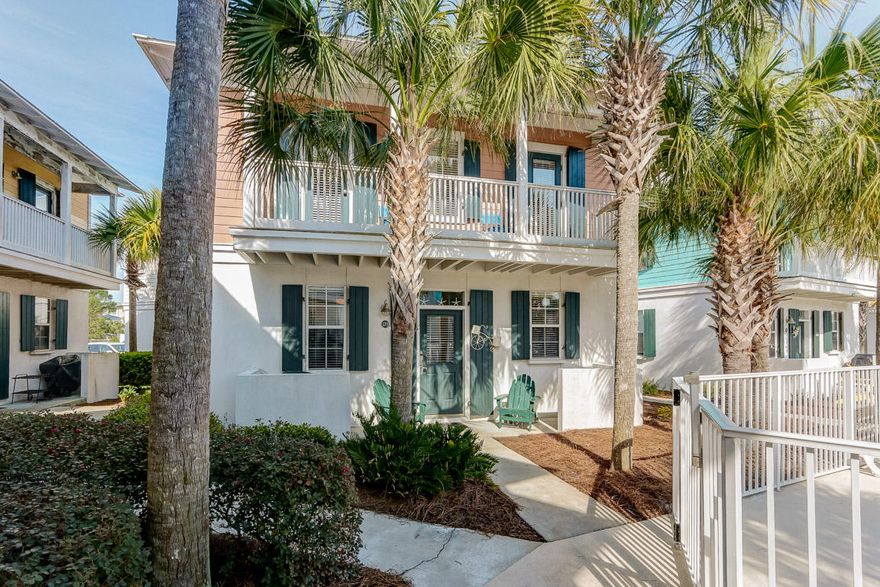 Charming Florida cottage in Bungalows of Seagrove. Kitchen, dining, living area and powder room downstairs, 2 bedrooms upstairs with private baths and balconies. Unit 139 overlooks large pool so you can watch the kids swim while relaxing on your balcony. Tastefully decorated and currently on rental program so it can start working for you immediately. 2015 gross rentals over $25,000. 2014 grossed almost $23,000. A/C system replaced in 2011.Planned community of single family homes includes 2 pools, hot tub, beautifully landscaped grounds with adjoining lake & abundant parking spaces. Restaurants, shopping and bike rentals just a couple of blocks away. Beach access is directly across from Somerset Bridge Rd. A great place for rentals or your own vacation get-away!