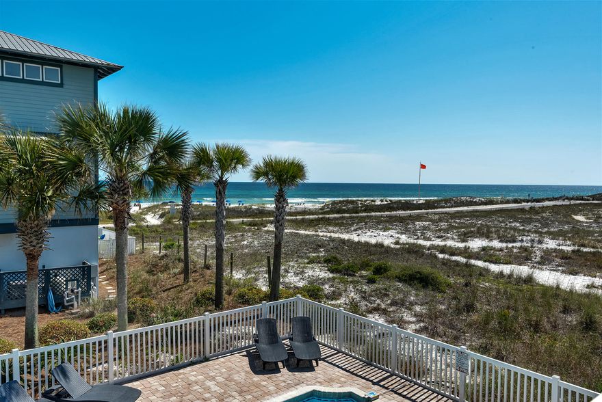 If you enjoy balconies and reading a good book and colorful sunsets then you are HOME!!!! This spacious and Incredible gulf and lake view home is nicely updated with over $150K gross bookings. New kitchen counters and furnishings makes this property truly turn key. Home faces Gulf of Mexico to the front and a freshwater lake to the rear. This incredible home offers three living areas with one on each floor. Large 14x32 heated pool for family enjoyment year round. This is MUST SEE property! All dimensions should be verified by buyer.
