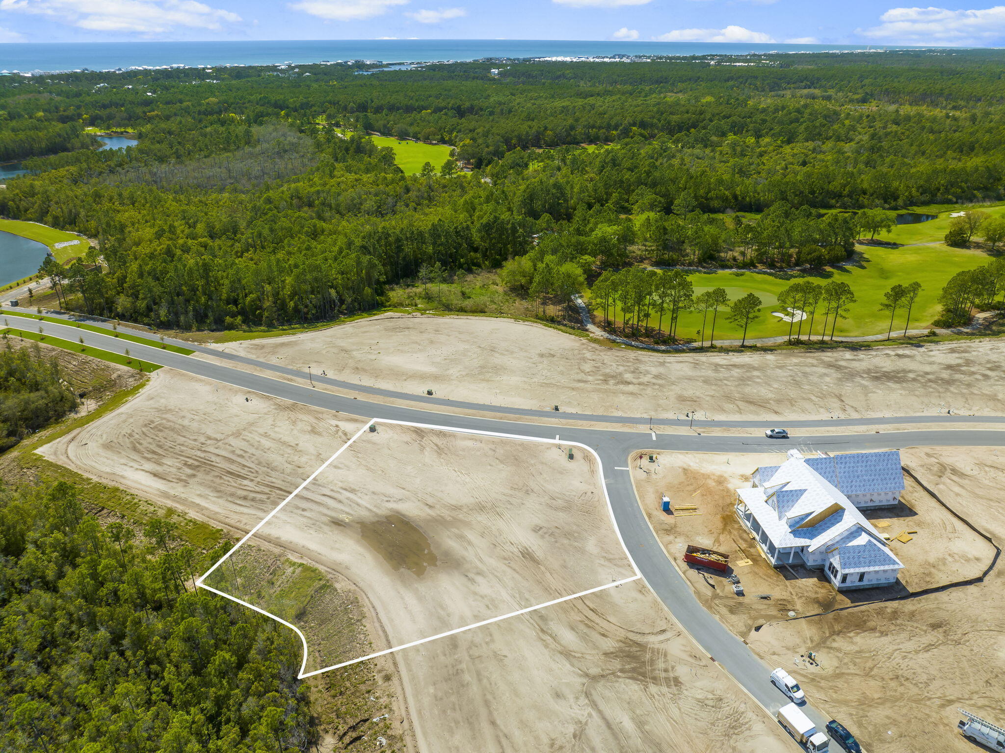 Nestled in the prestigious community of Watersound Camp Creek, 182 Windsong Dr offers an unparalleled opportunity to build your dream home along the stunning shores of Inlet Beach, FL. Spanning 0.68 acres of meticulously cleared land, this prime homesite is enveloped by natural beauty and protected by covenants, ensuring the preservation of its serene surroundings. Boasting 29,621 square feet, this expansive lot provides ample space to bring your architectural vision to life, with possible GOLF COURSE views of the 15th green. Enjoy convenient access via paved roads and take advantage of the vibrant community amenities provided by the homeowners association and the prestigous Watersound Beach Club. Backs up to beautiful trees for added privacy. Membership to WaterSound Beach Club conveys