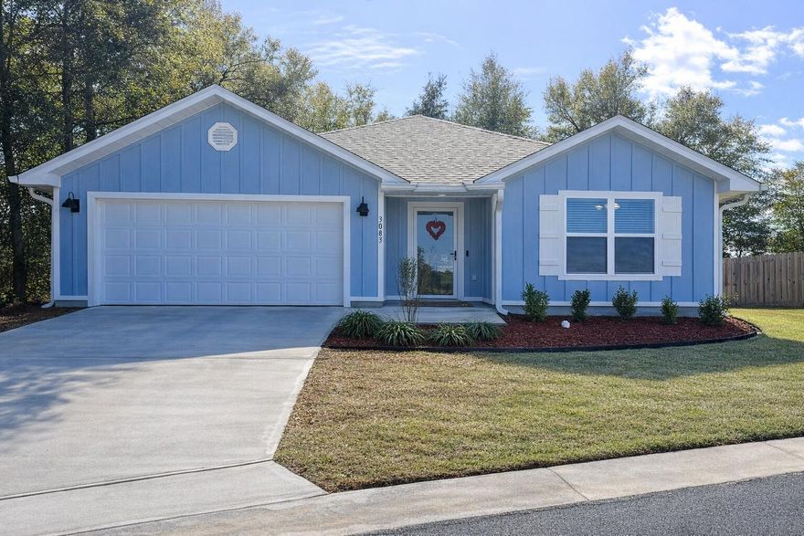 Welcome to Royal Estates! This highly desirable Cali model, one of our most popular floorplans with a fabulous open design for relaxed living. 4 beds, 2 baths, covered patio, 2 car garage & the 'Smart Home Connect' System has a variety of convenient Smart Hm. Devices. Well-designed kitchen features stainless appliances, gorgeous granite, smooth-top range, built in microwave, quiet dishwasher, corner pantry, island bar, striking wood-look flooring throughout & PLUSH carpet in the bedrooms. Bedroom 1 & adjoining bath has a lg. walk-in closet, + extra storage double granite vanity sinks & lg. shower. Sharp curb appeal with nice clean lines. Easy access to the airport, military base, beaches at Ft. Walton, Destin & minutes from the popular Blackstone Golf Course.
