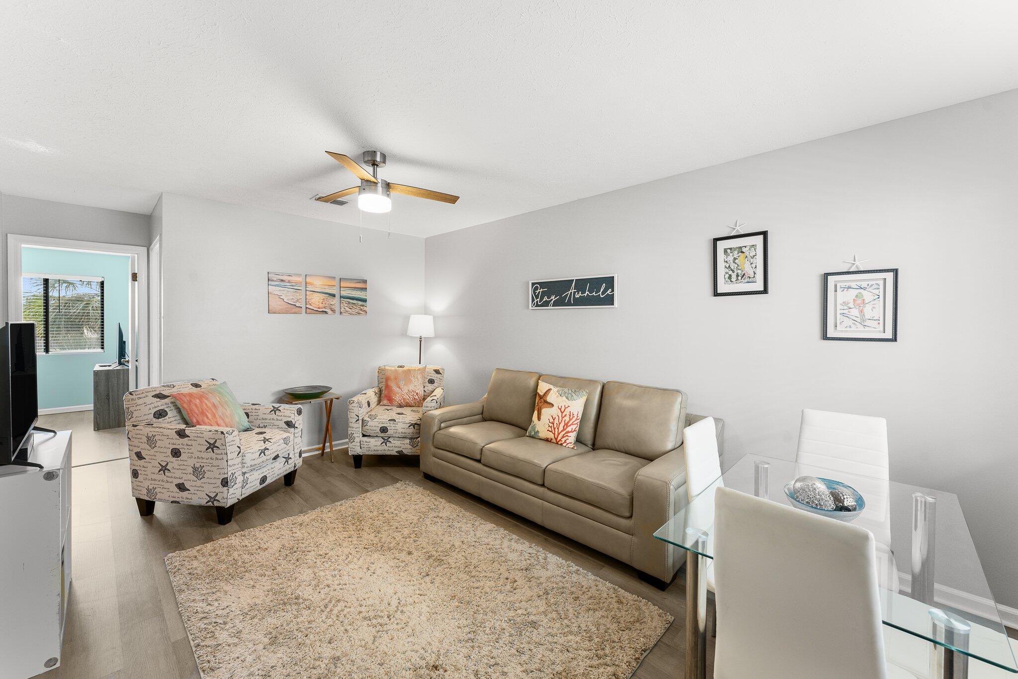 MOTIVATED SELLER!  Just steps from the Gulf on the west end of Panama City Beach, this cozy 2/1 condo is the perfect starter investment condo or use it to just get away from it all.  on the second floor, and with views of the Gulf from the kitchen window and the living room window, this great little condo is just what you are looking for.  Renovated less than 2 years ago, this is the spot for you!   Only 1.5 miles from Pier Park, and accessible to all the beaches, golf courses, great food, boutique shopping, fishing and sunshine that Panama City Beach has to offer. The community location also provides quick access to Northwest Florida Beaches International Airport for guest or the traveling telecommuter. Call today to schedule a showing