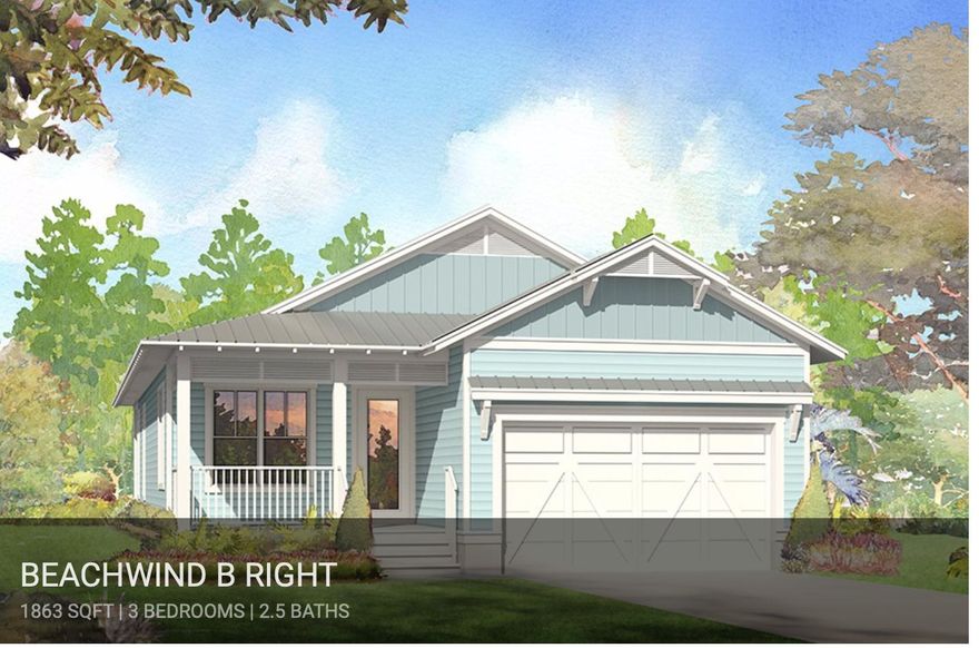 Only two one story homes left in NatureWalk at Seagrove. Private homesite backing to preserve and near ponds. This is the lowest priced new construction one story with 2 car garage south of 98! This price point is gone after this! This 3 bedroom 2.5 bath home is full of light bright, beachy finishes. Kitchen features white shaker cabinets with cararra veil quartz countertops and GE Cafe Appliance package including a gas cooktop. White tile in baths and beautiful, low maintenance wood floors throughout. Vgroove walls in living, kitchen, dining. Cozy living room with white beamed ceiling and fireplace with quartz surround. Spacious back porch to enjoy your views. Windows off the back of master suite look out into the preserve. With close proximity to Seaside and the beaches of 30A but also being off the beaten path, NatureWalk has become the go- to neighborhood for many! Not far to go with the amenity rich- Gathering Place-complete with heated lap pool,hot tub, zero entry pool, fire pit, grills, and much more! Biking distance to Seaside, Watercolor and all of 30A. Trail to the beach from the community to beach access- 5 min bike ride! Community amenity package includes golf cart shuttle to and from the beach during the summer season!