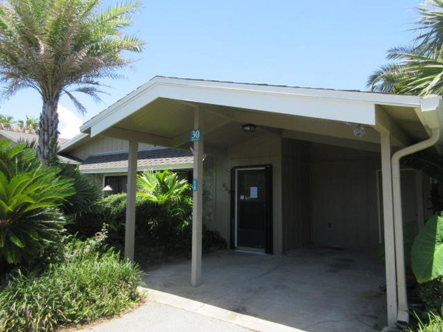 What a great location for this cute 2 bedroom, 2 bath REO condo in Seascapes Tennis Village. This condo has tile flooring, pitched ceilings a galley style kitchen with a private fenced in patio with slider access from the Master as well as the living area. The location is next to the tennis courts and close to the beach access ac-crossed the street!