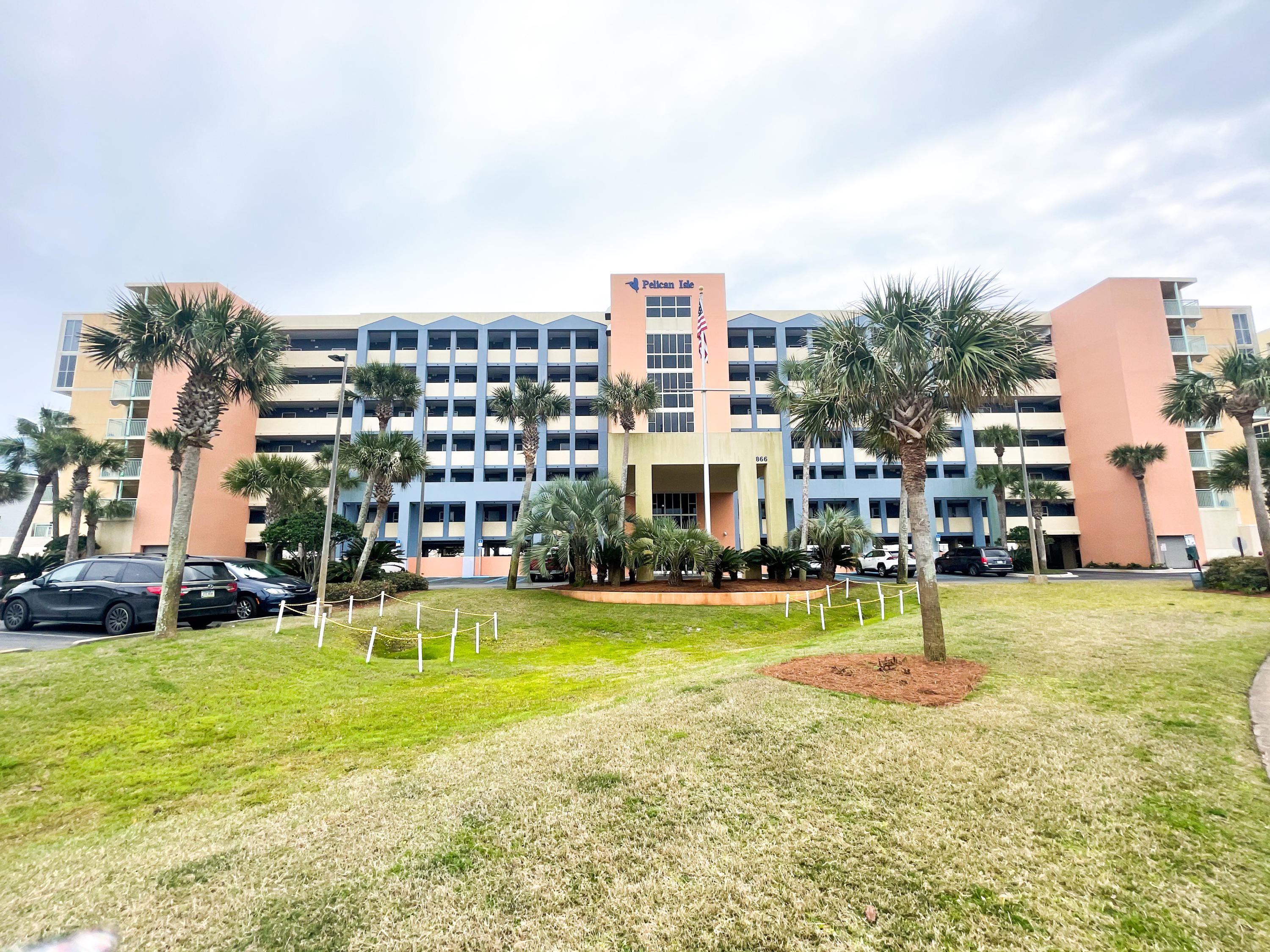 Gulf Front Condo on Okaloosa Island with beautiful un-obstructive ocean views. Although this is a 1 bedroom unit, there's a bunk bed in the nook of the hallway and has 2 full baths and a stackable washer and dryer IN the unit! Theres access to a fitness room on site as well as pool side restrooms, outdoor showers, covered parking and a BBQ area. There's nearly 300 feet of gulf frontage and a dune walkover to the beach!