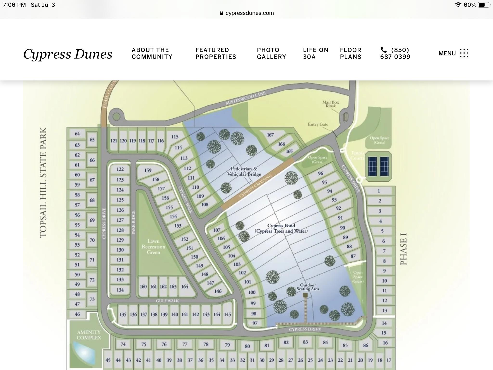 CYPRESS DUNES - Land