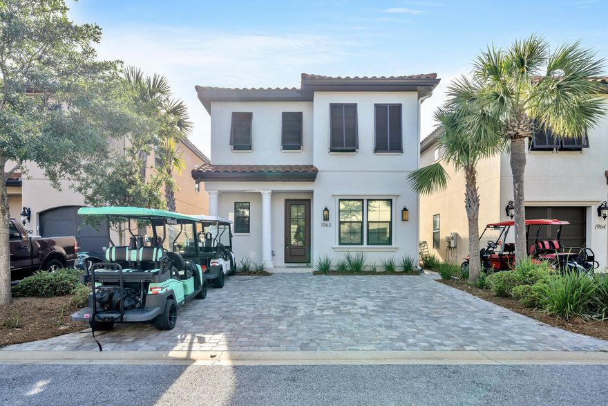 Experience coastal luxury in this fully furnished 2-story Villa Lago home, built in 2023, in Sandestin Golf & Beach Resort. The open-concept design features luxury vinyl plank flooring, abundant natural light, and a gourmet kitchen with quartz countertops, double oven, and glass French door pantry.The main-level primary suite includes a spa-like bath with freestanding tub and walk-in shower, plus access to a screened porch overlooking the lagoon. Upstairs offers a second primary suite, two guest bedrooms with private baths, and a versatile loft.Additional highlights include custom closets, Bluetooth-equipped bathroom fans, an EV charging outlet, outdoor shower, fenced yard, and the added convenience of two golf carts. This property is ideal as a primary residence or short-term rental. Within Sandestin's gates, residents enjoy four championship golf courses, 15 tennis courts, a 226-slip marina, pickleball courts, a fitness center, spa, shopping, and dining. Outdoor enthusiasts will love the miles of biking and walking trails, kayaking, paddle boarding, boating, fishing, and unforgettable sunset cruises. And of course, more than seven miles of pristine beach and Bayfront - all accessible by golf cart - make every day feel like vacation.